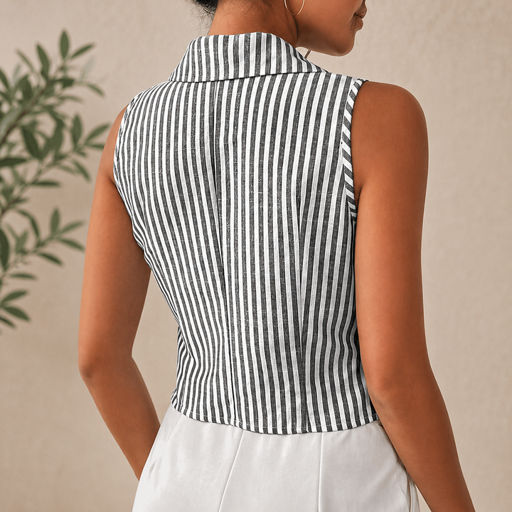 Camille Stripe Vest