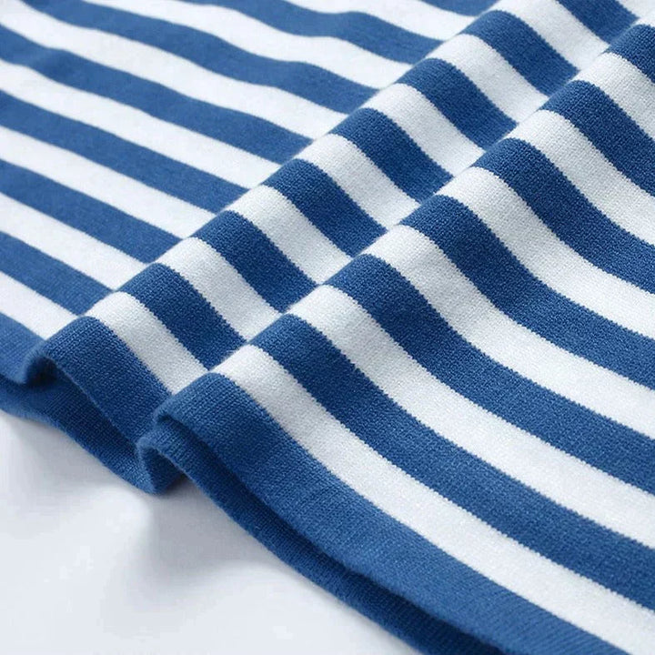 Elara Striped Knit Long Sleeve Top