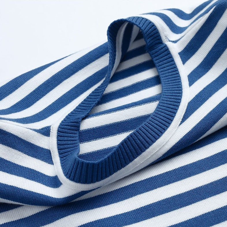 Elara Striped Knit Long Sleeve Top