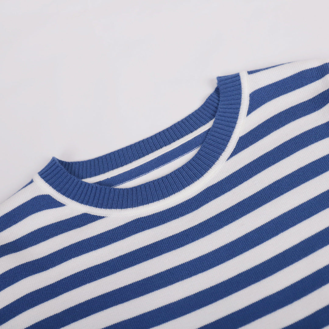 Elara Striped Knit Long Sleeve Top