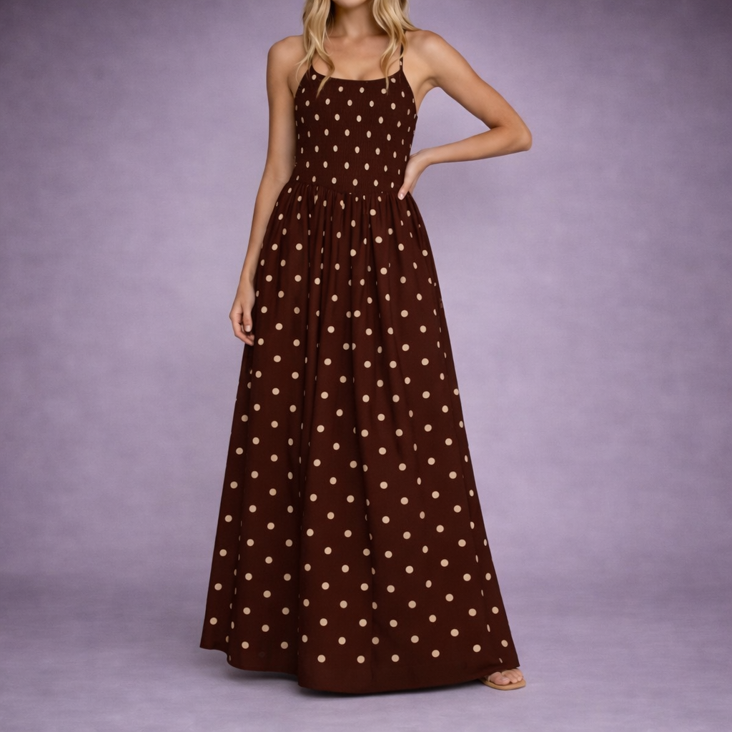 Eden Polka Dot Maxi Sundress
