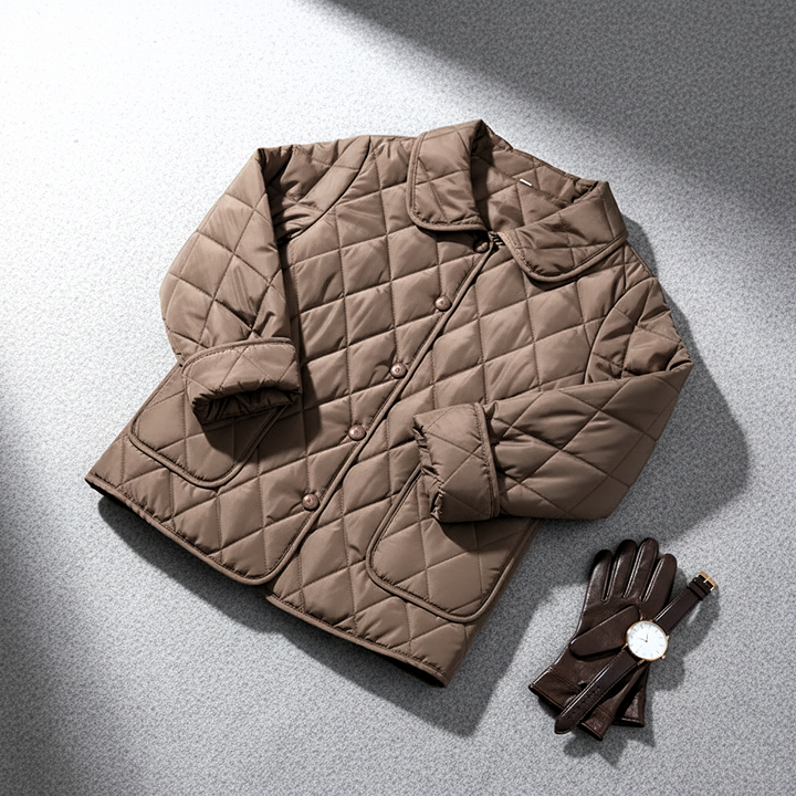Elise Quilted Button-Up Jacket