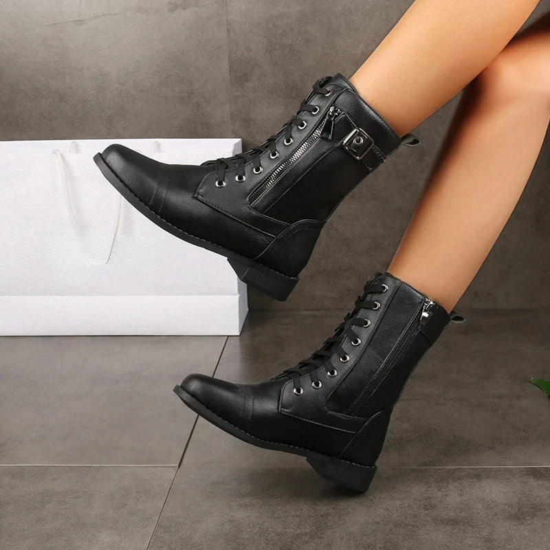 Ellery Lace-Up Combat Boots