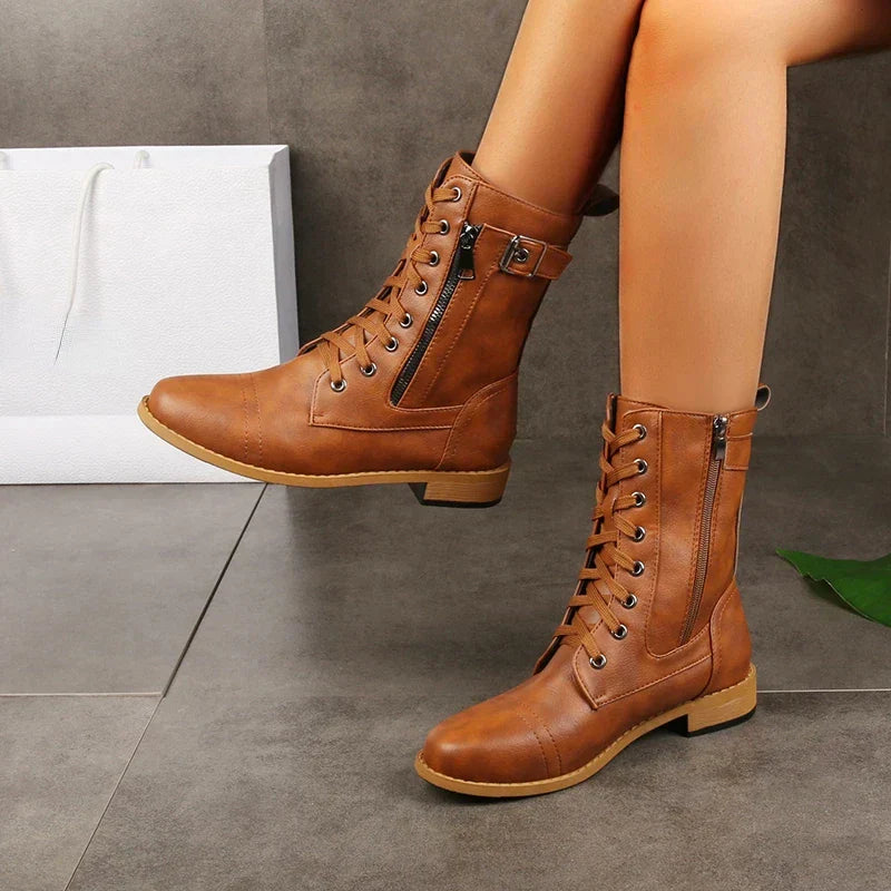 Ellery Lace-Up Combat Boots