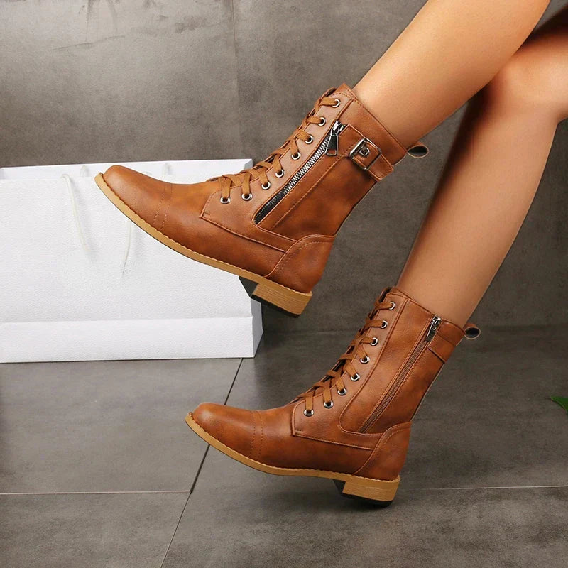 Ellery Lace-Up Combat Boots