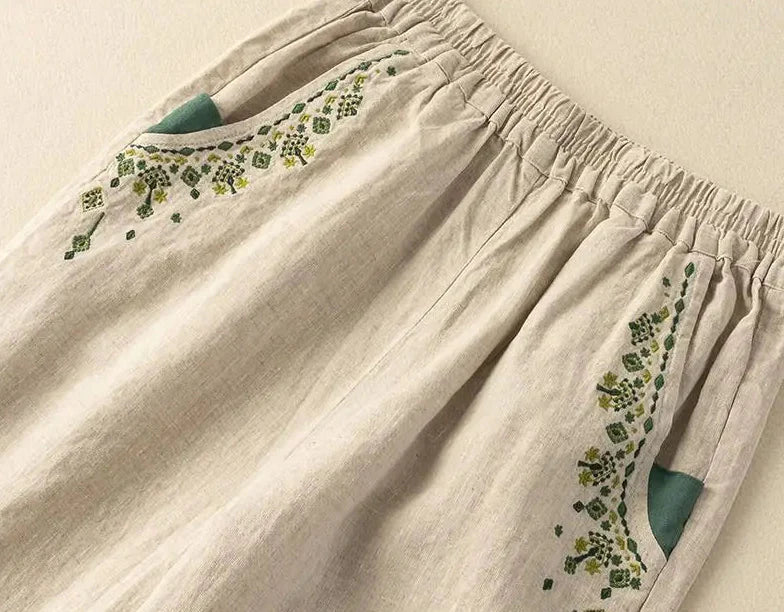 Amélie Cotton Linen Pants
