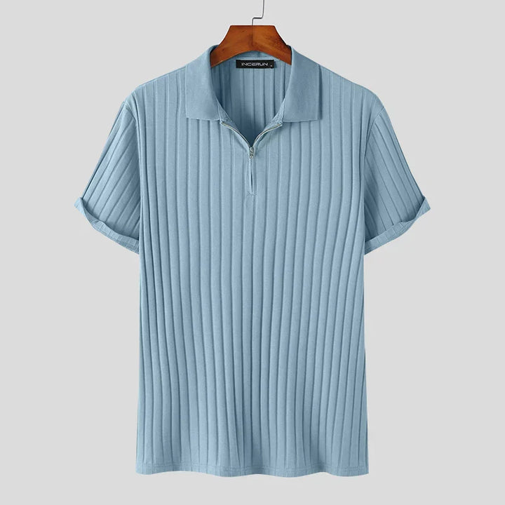 Knit Quarter-Zip Short Sleeve Polo