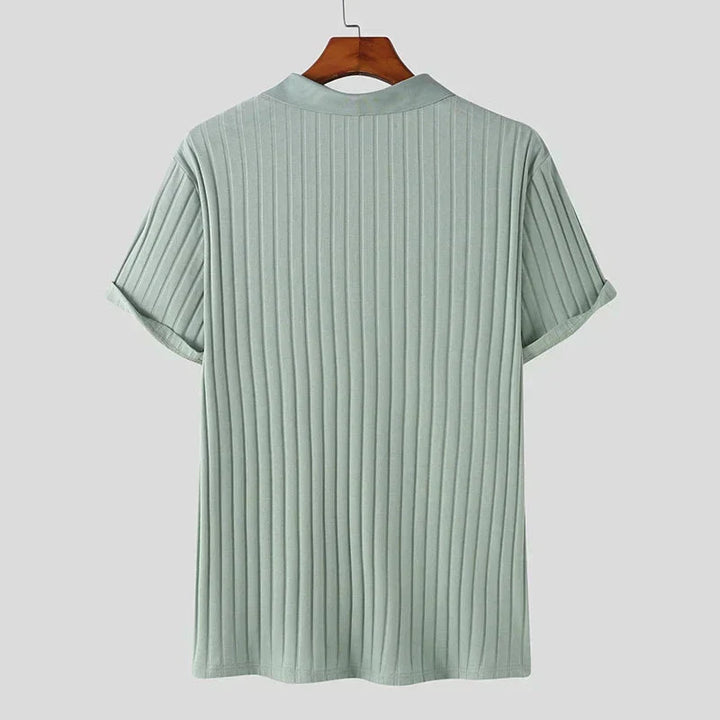 Knit Quarter-Zip Short Sleeve Polo
