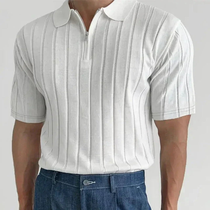 Knit Quarter-Zip Short Sleeve Polo