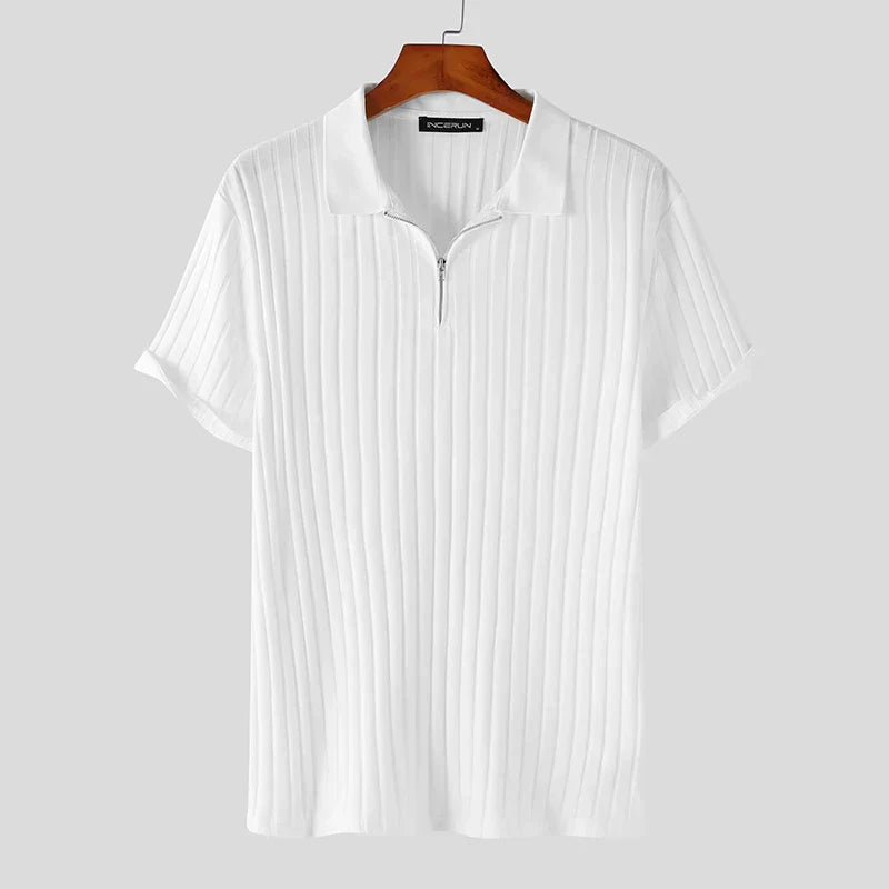 Knit Quarter-Zip Short Sleeve Polo
